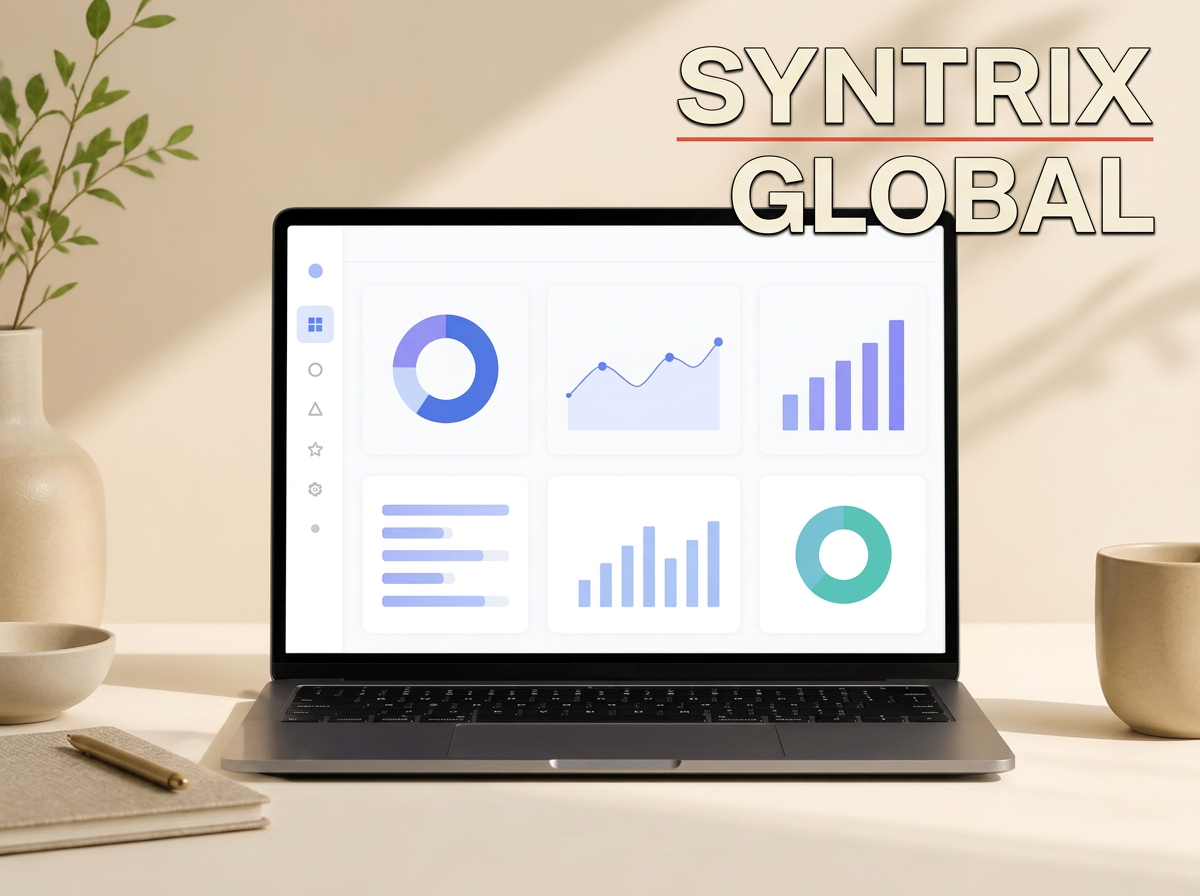 Analytics dashboard on a laptop